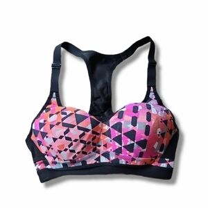 Victoria sport black racerback padded sports bra